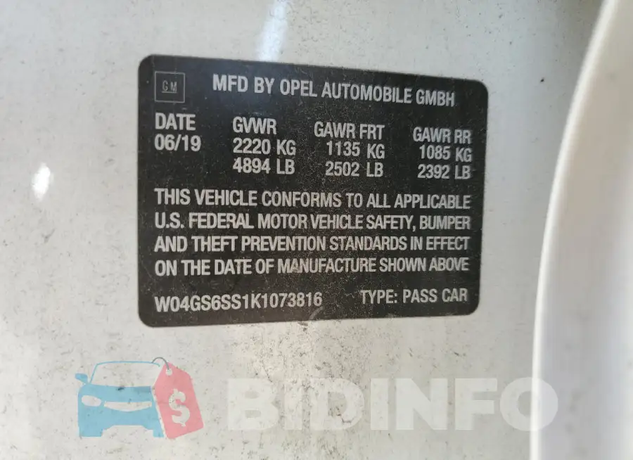 W04GS6SS1K1073816 Photo# 13