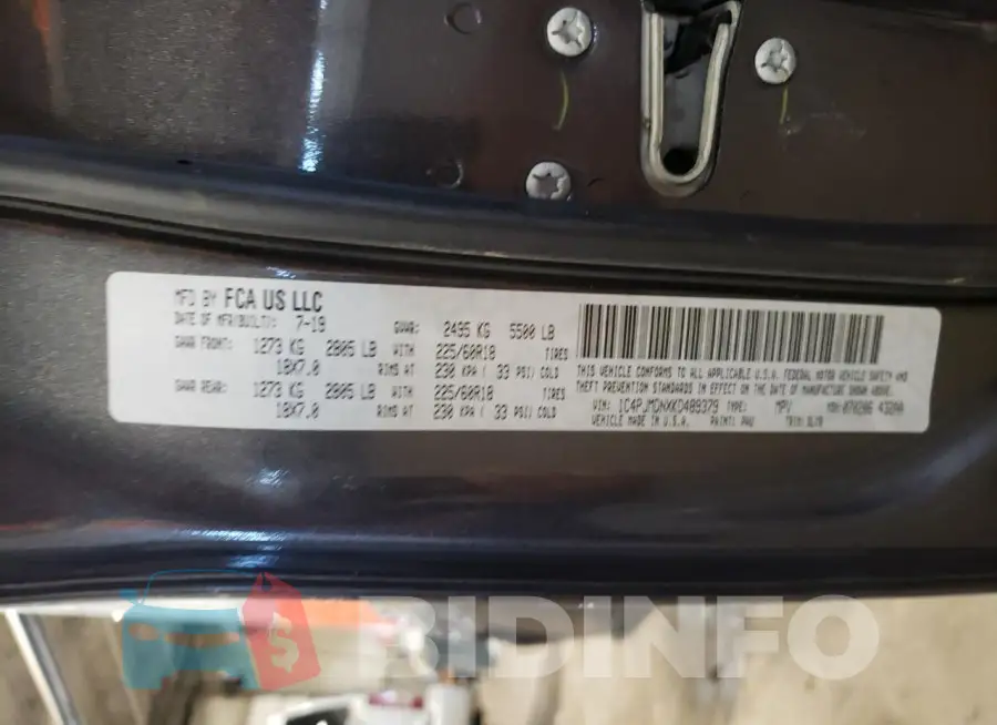 1C4PJMDNXKD489379 Photo# 13