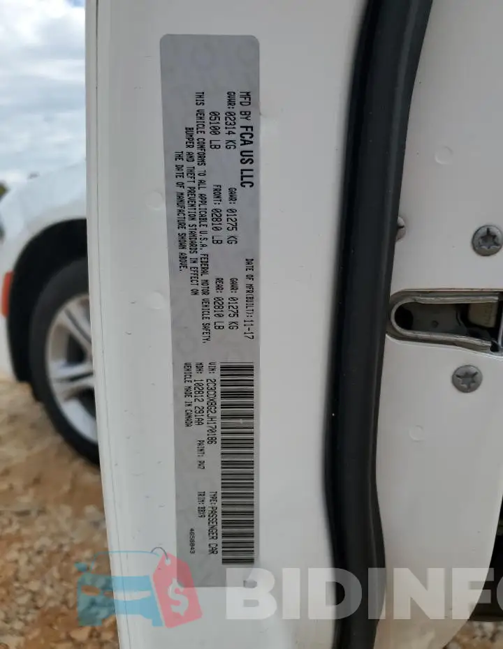 2C3CDXBG2JH170186 Photo# 12
