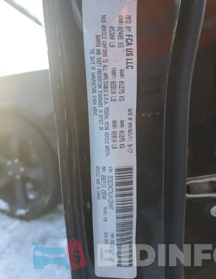 2C3CDXCT4JH125407 Photo# 12