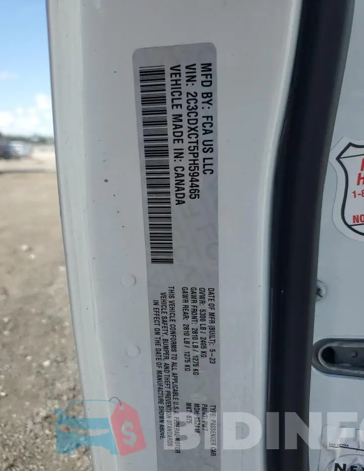 2C3CDXCT5PH594465 Photo# 13