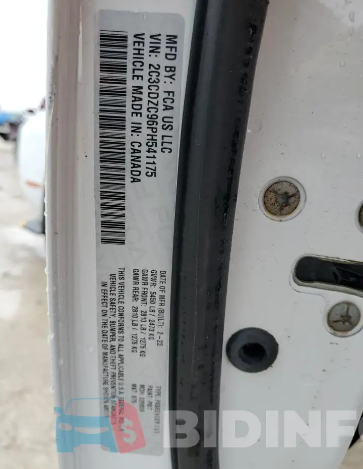 2C3CDZC96PH541175 Photo# 12