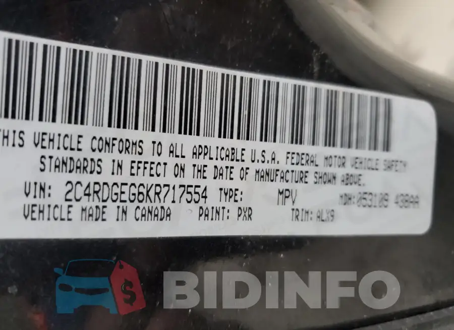 2C4RDGEG6KR717554 Photo# 13
