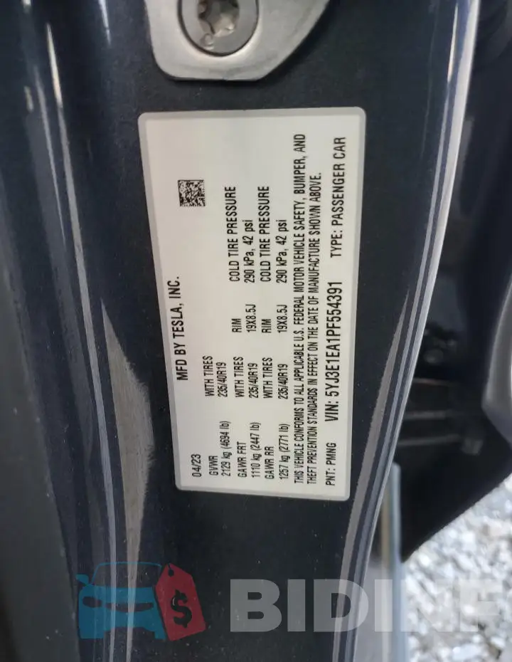 5YJ3E1EA1PF554391 Photo# 13
