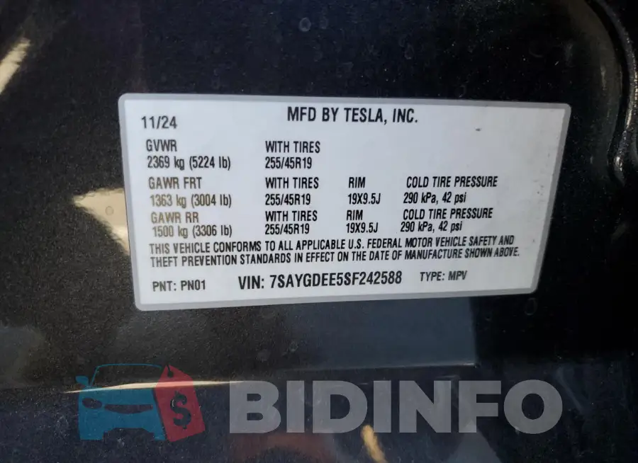 7SAYGDEE5SF242588 Photo# 13