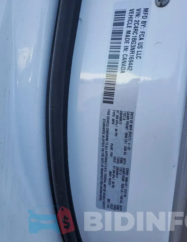 2C4RC1BG3NR169442 Photo# 13