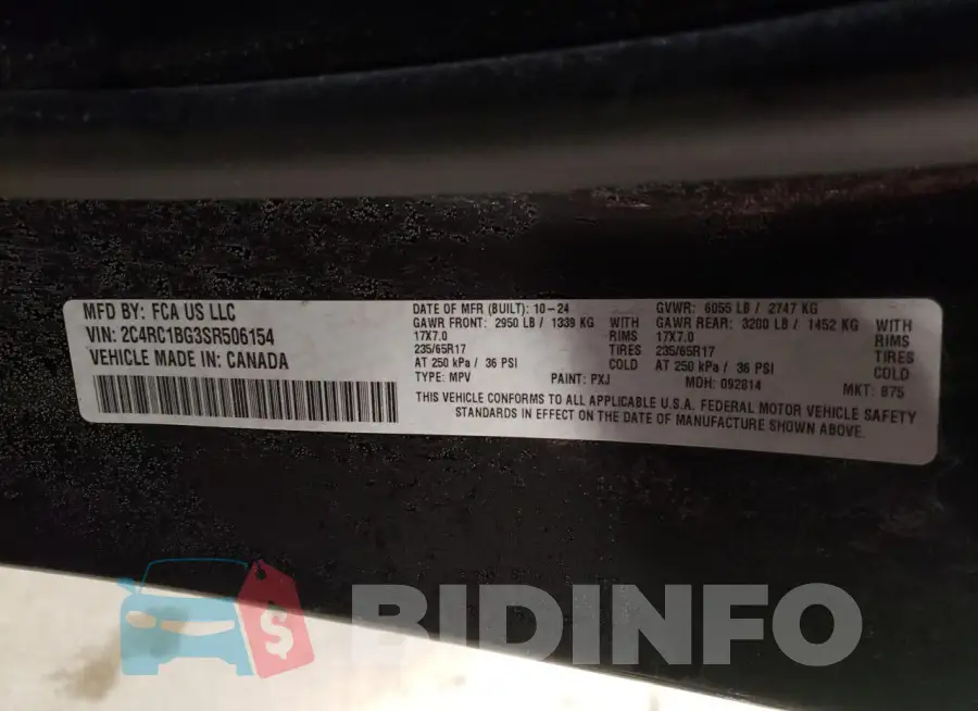 2C4RC1BG3SR506154 Photo# 13