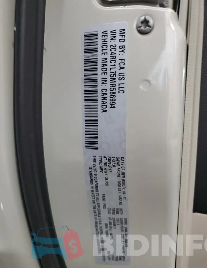 2C4RC1L75MR586994 Photo# 14