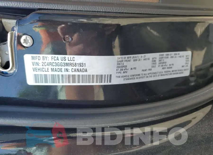 2C4RC3GG3MR581931 Photo# 13