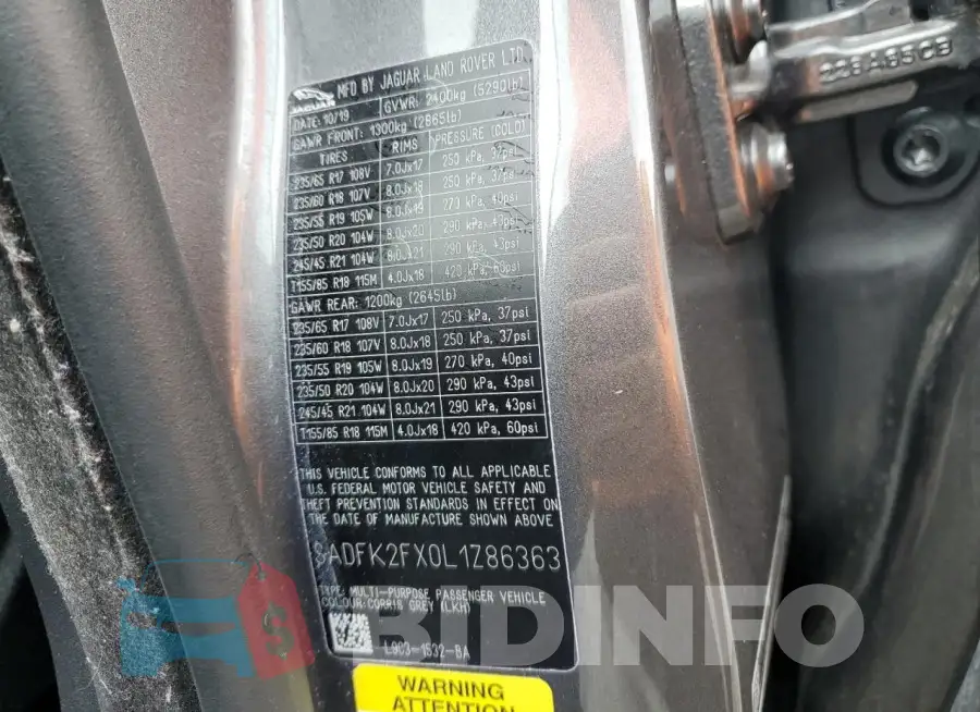 SADFK2FX0L1Z86363 Photo# 13