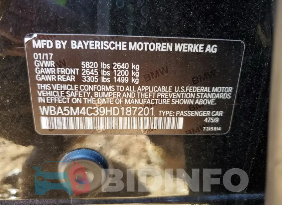 WBA5M4C39HD187201 Photo# 12