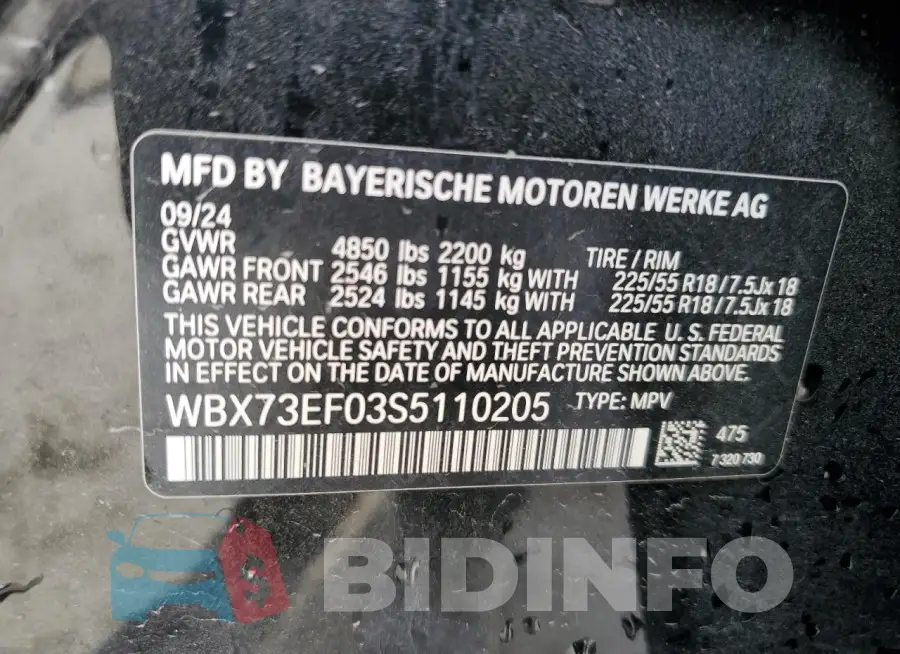 WBX73EF03S5110205 Photo# 13