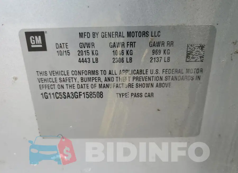 1G11C5SA3GF158508 Photo# 12
