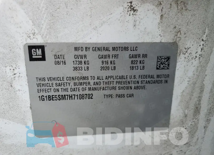 1G1BE5SM7H7108702 Photo# 13