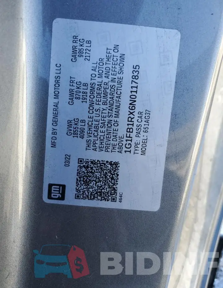 1G1FB1RX6N0117835 Photo# 12