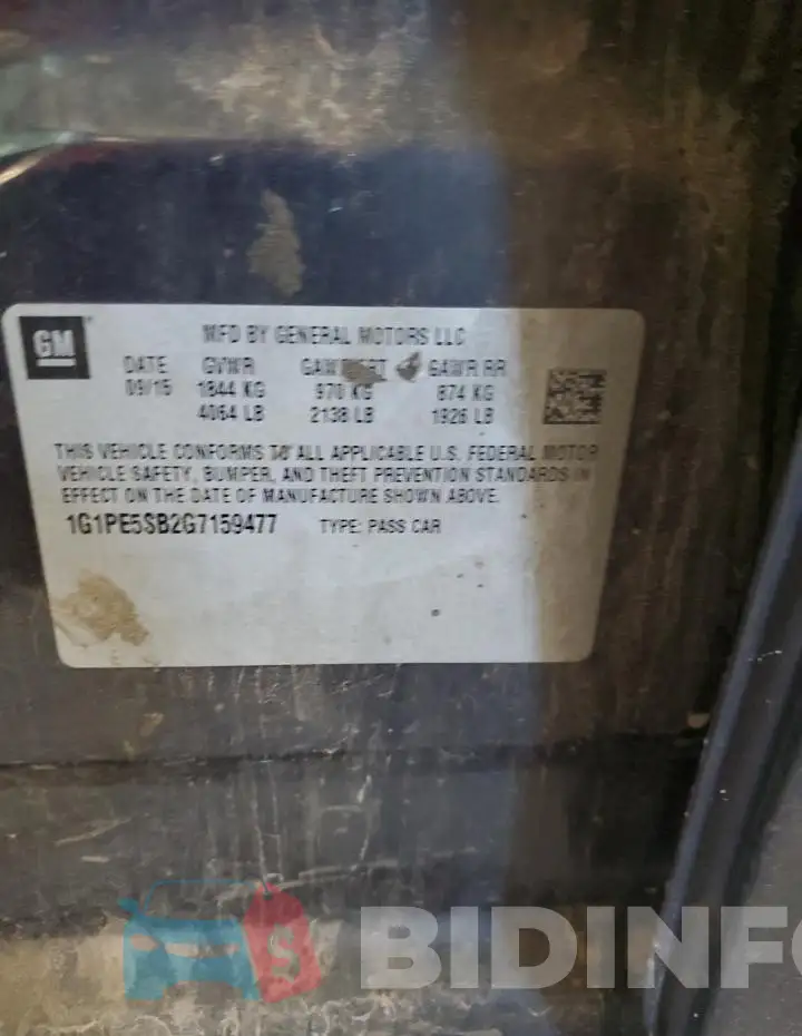 1G1PE5SB2G7159477 Photo# 12