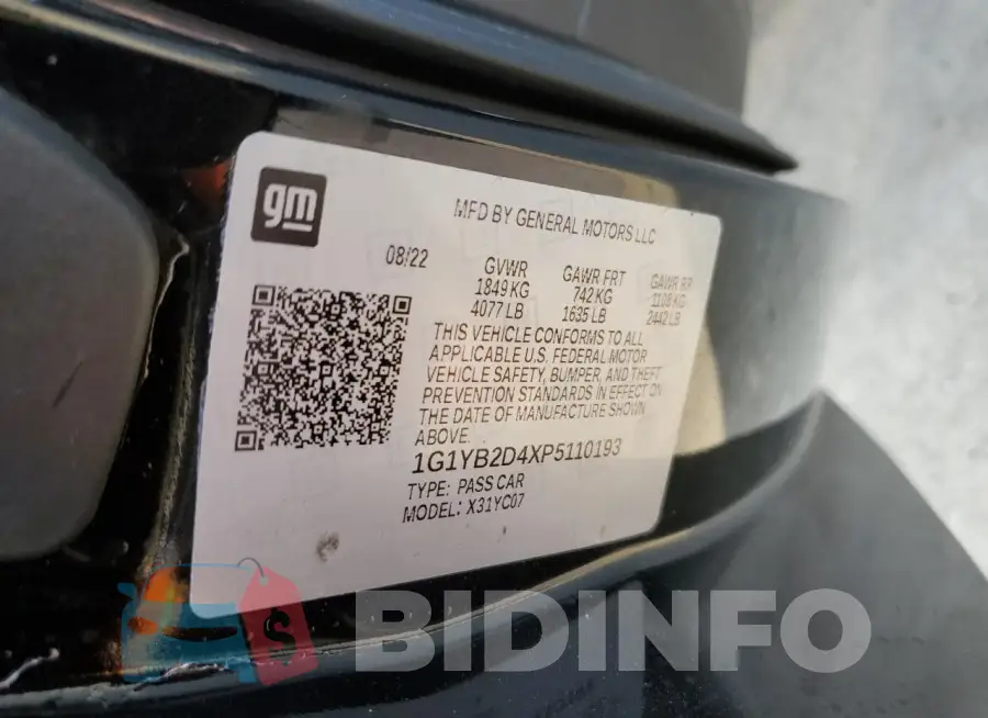 1G1YB2D4XP5110193 Photo# 12