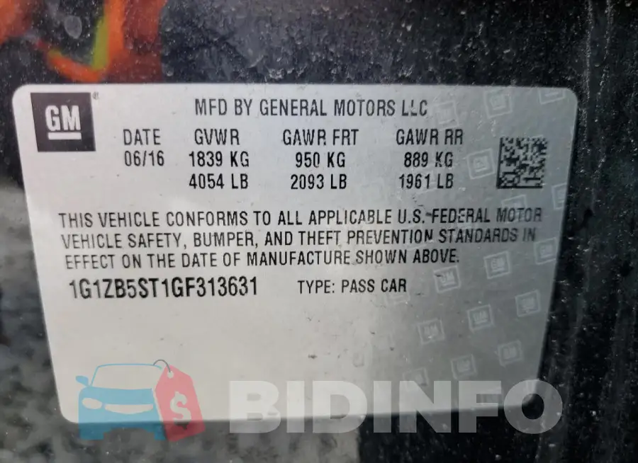 1G1ZB5ST1GF313631 Photo# 12