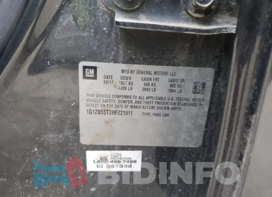 1G1ZB5ST2HF221011 Photo# 12