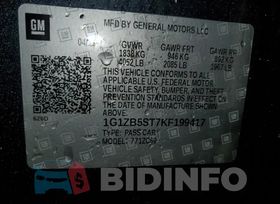 1G1ZB5ST7KF199417 Photo# 12