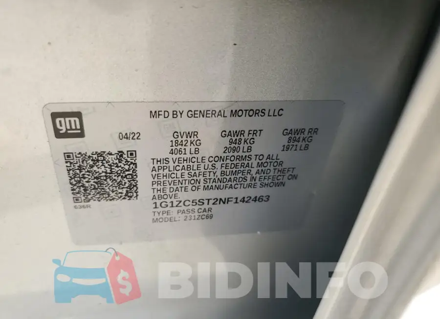 1G1ZC5ST2NF142463 Photo# 12