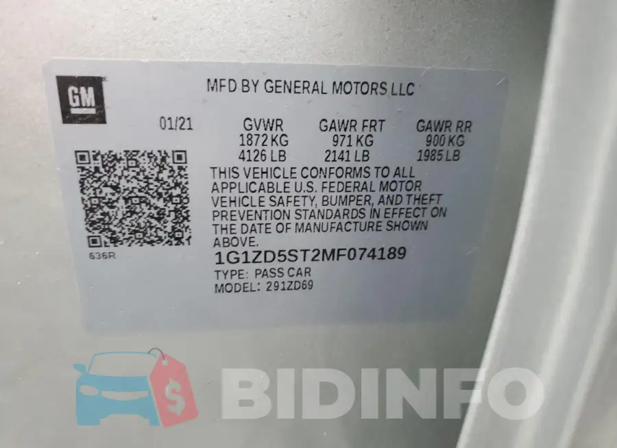 1G1ZD5ST2MF074189 Photo# 12