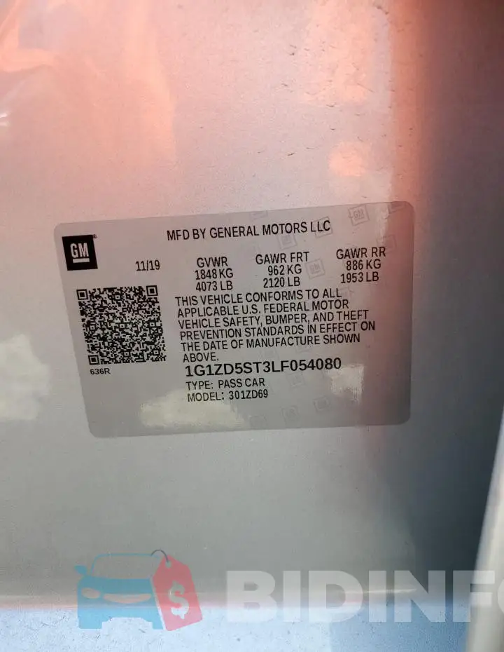 1G1ZD5ST3LF054080 Photo# 12