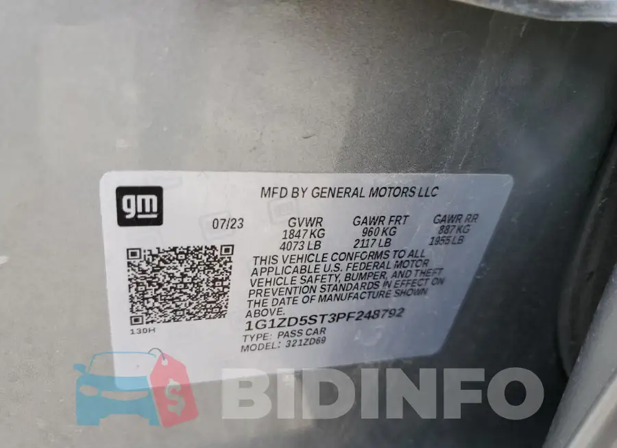 1G1ZD5ST3PF248792 Photo# 13