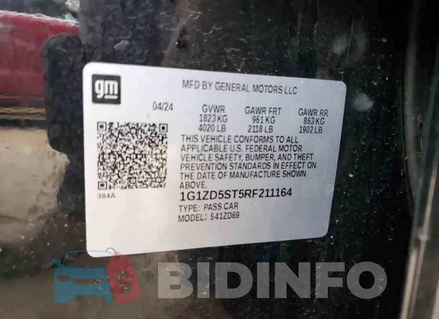1G1ZD5ST5RF211164 Photo# 12