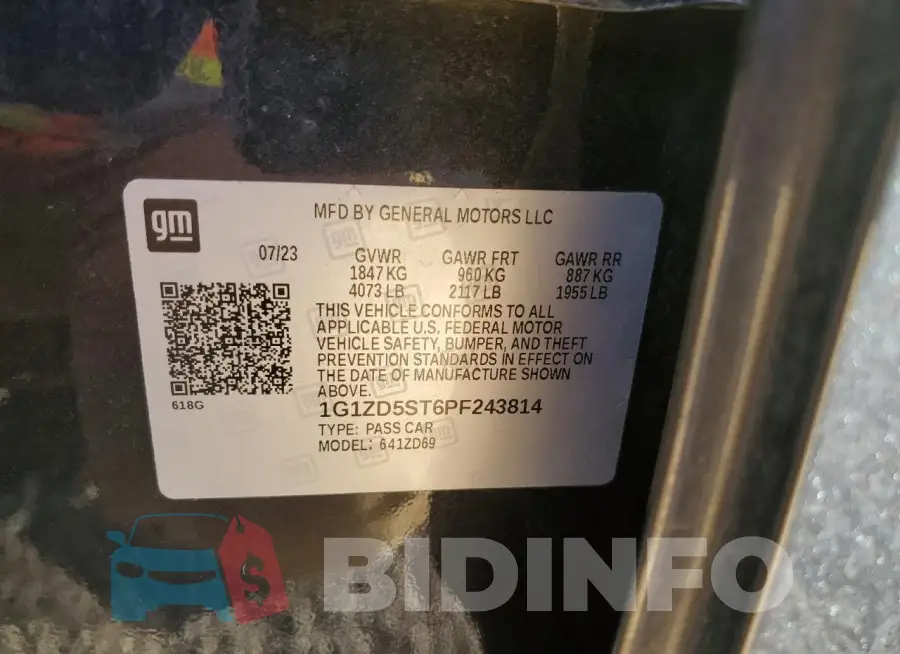 1G1ZD5ST6PF243814 Photo# 12