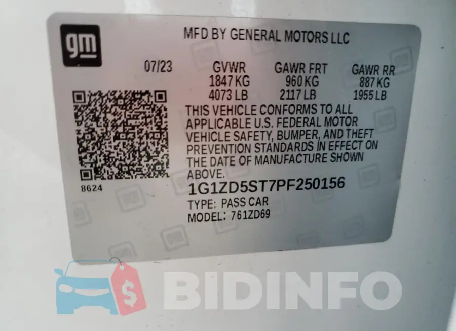 1G1ZD5ST7PF250156 Photo# 13