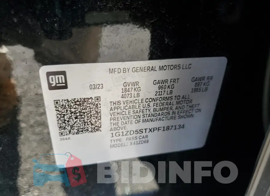 1G1ZD5STXPF187134 Photo# 13