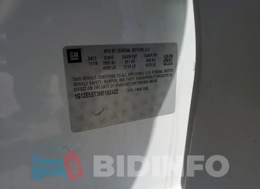 1G1ZE5ST3HF182422 Photo# 12