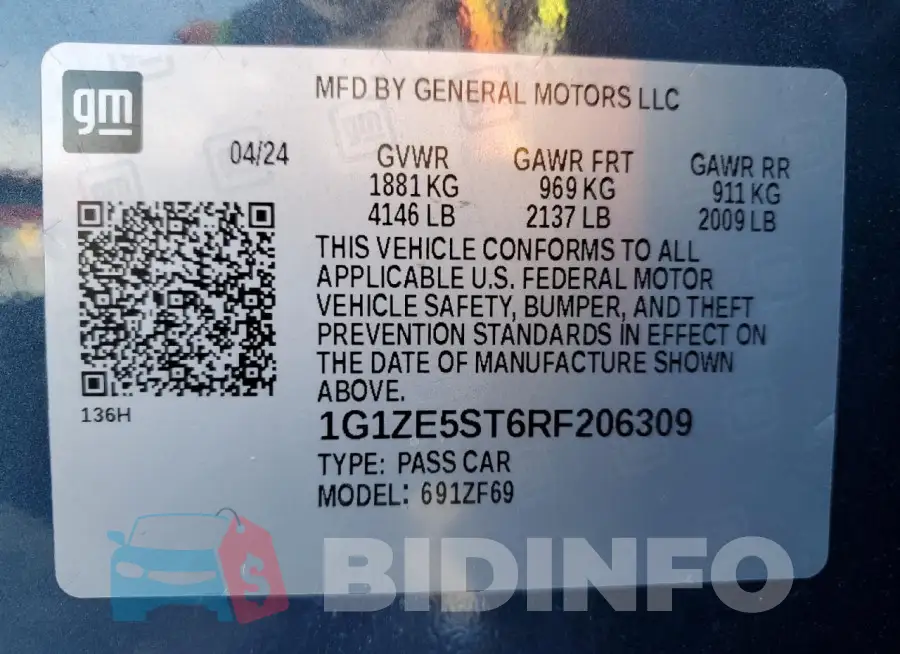 1G1ZE5ST6RF206309 Photo# 12