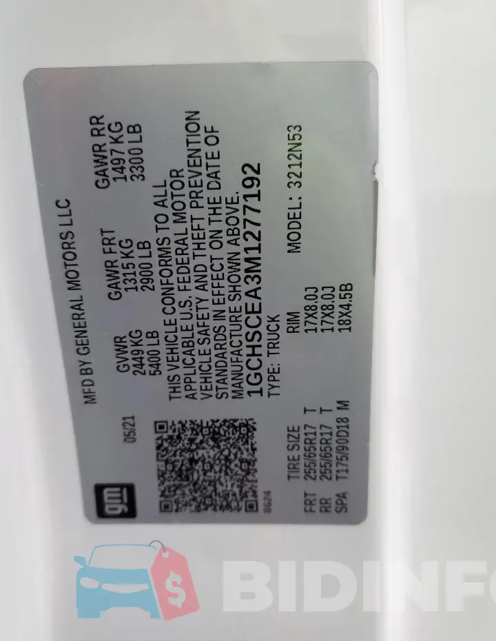 1GCHSCEA3M1277192 Photo# 12