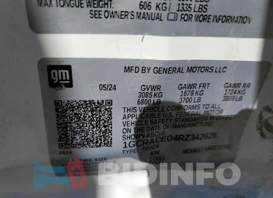 1GCRACED4RZ342626 Photo# 12