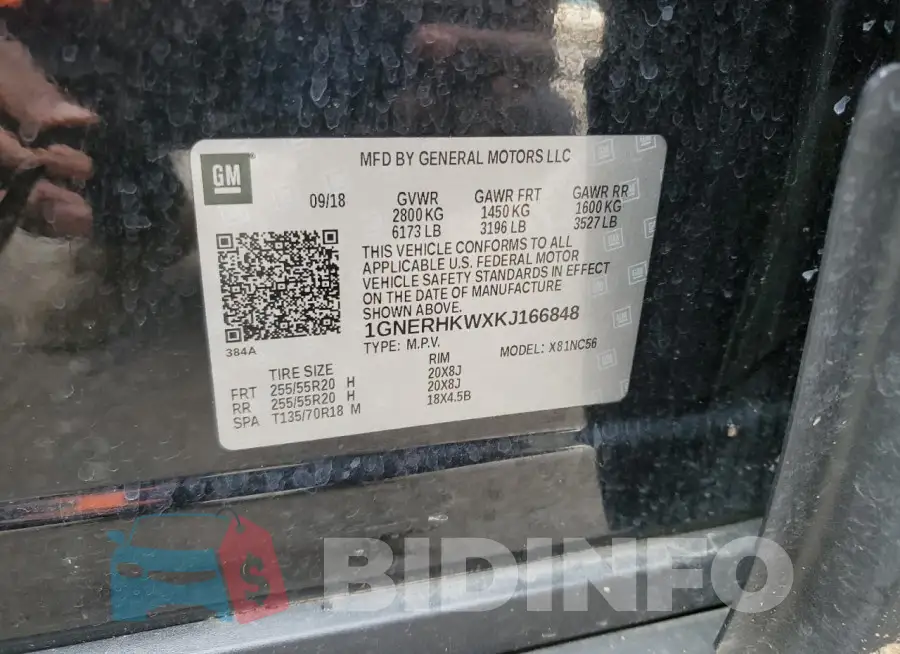 1GNERHKWXKJ166848 Photo# 13
