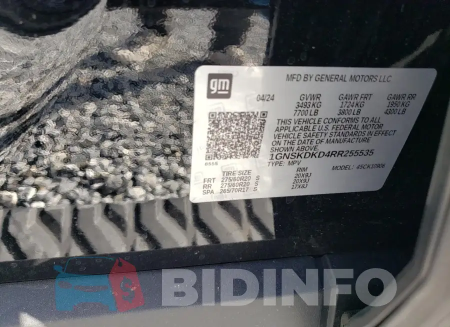 1GNSKDKD4RR255535 Photo# 13