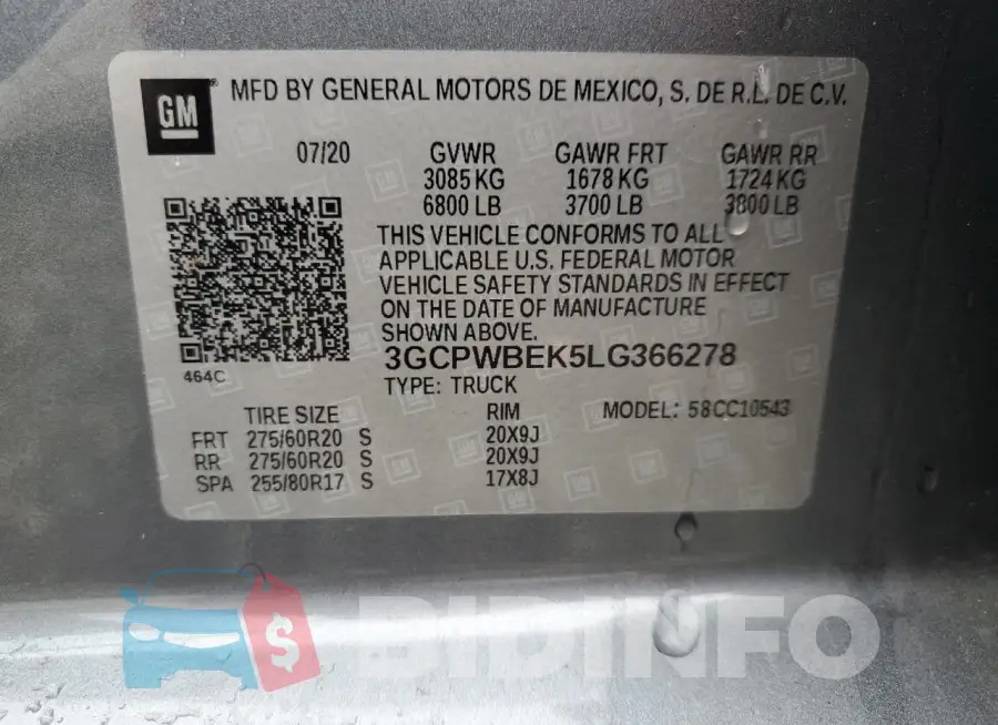 3GCPWBEK5LG366278 Photo# 12