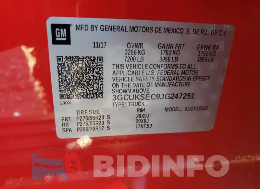 3GCUKSEC9JG247251 Photo# 12