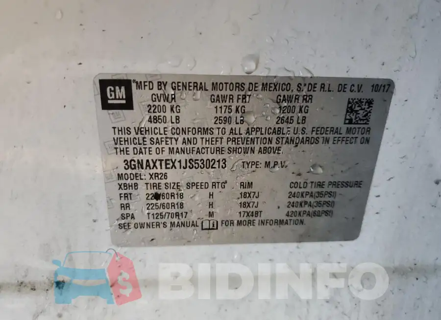 3GNAXTEX1JS530213 Photo# 14