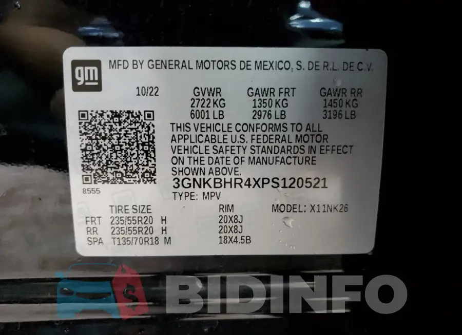 3GNKBHR4XPS120521 Photo# 14