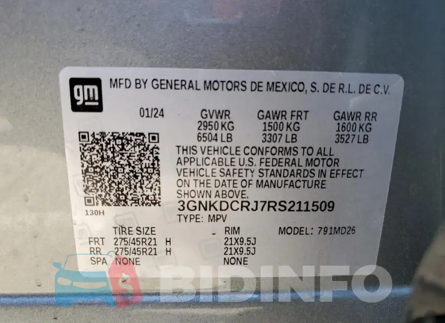 3GNKDCRJ7RS211509 Photo# 14