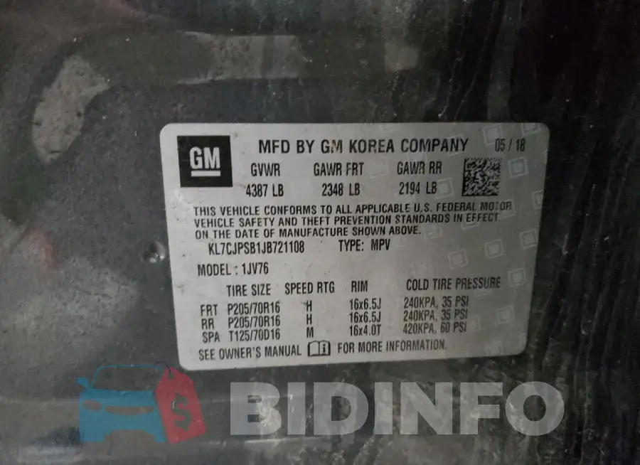 KL7CJPSB1JB721108 Photo# 12