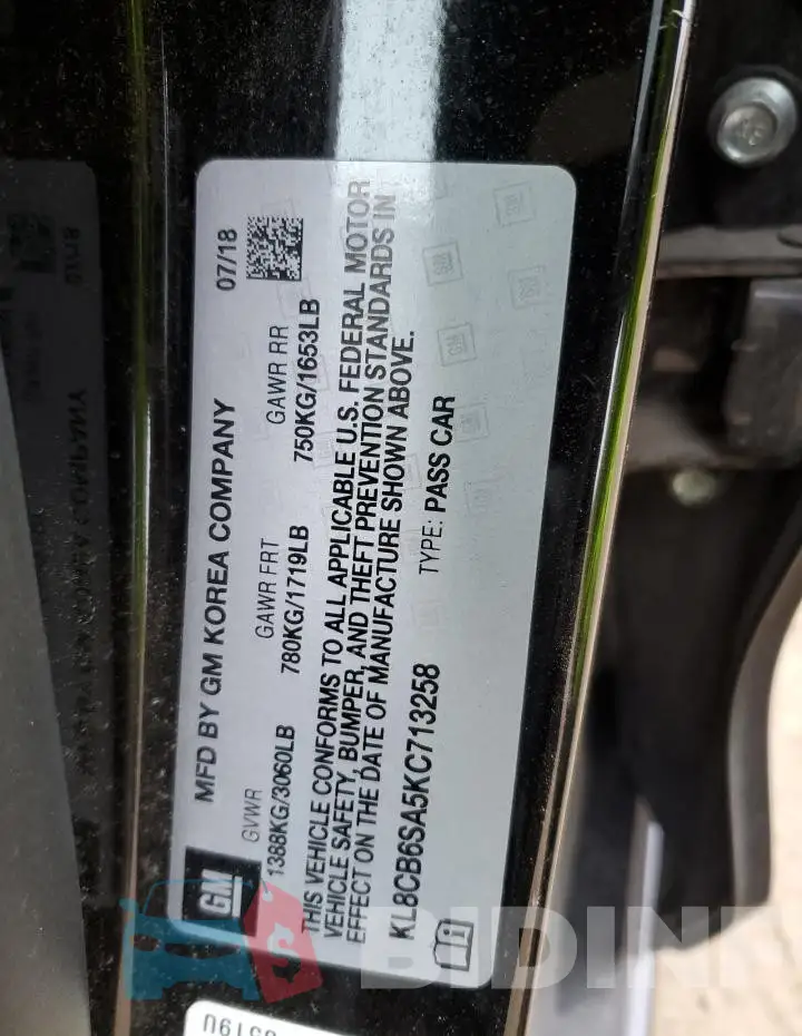 KL8CB6SA5KC713258 Photo# 12