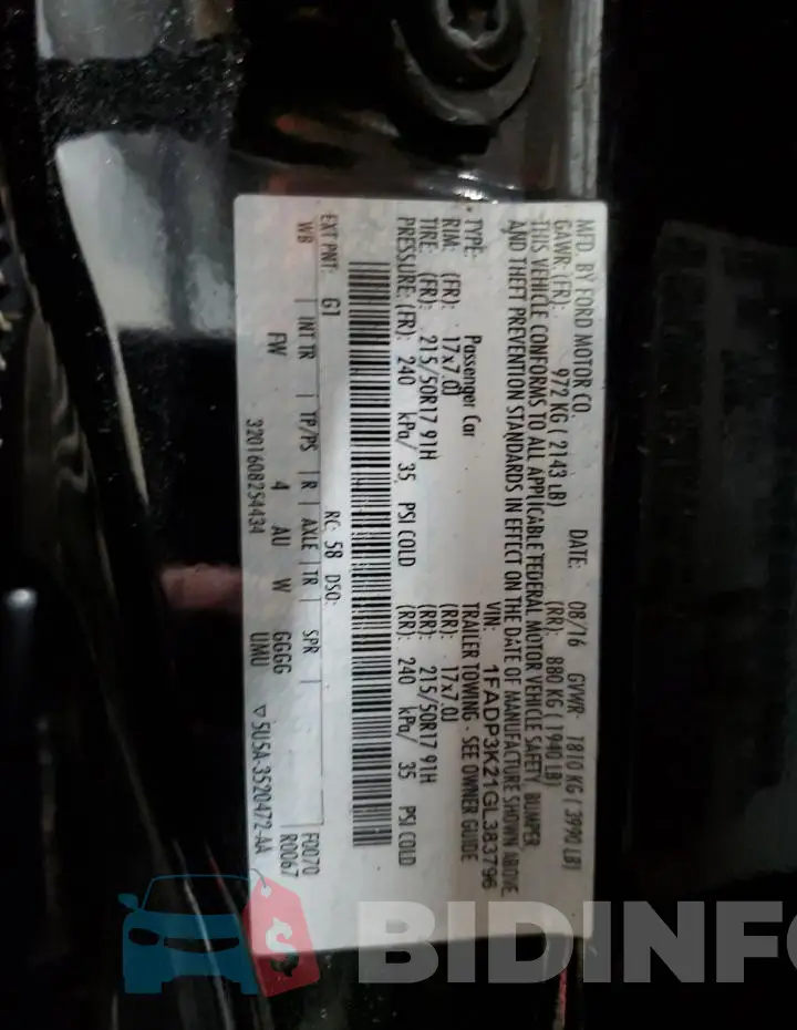 1FADP3K21GL383796 Photo# 13