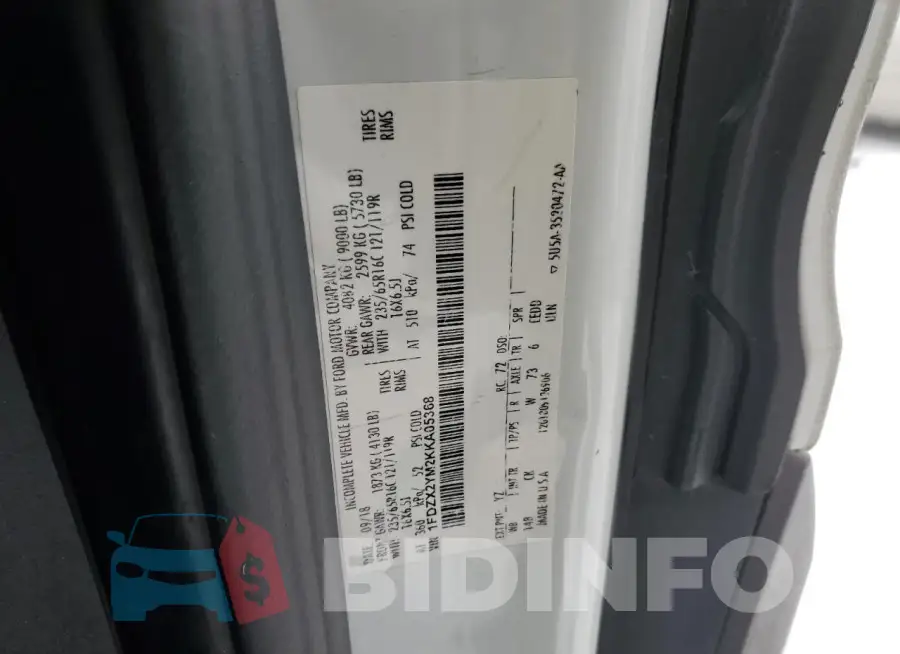 1FDZX2YM2KKA05368 Photo# 13