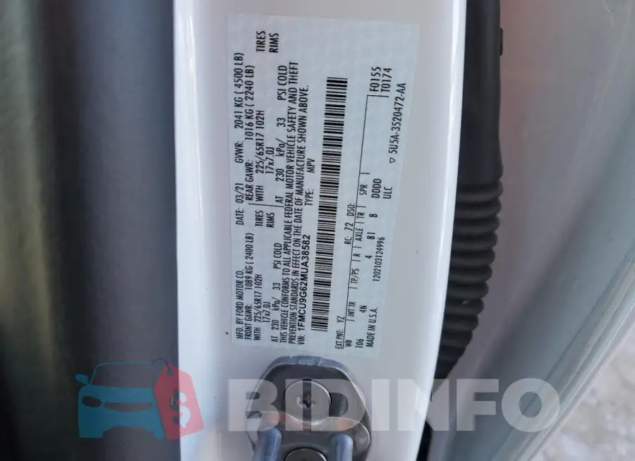1FMCU9G62MUA38582 Photo# 12