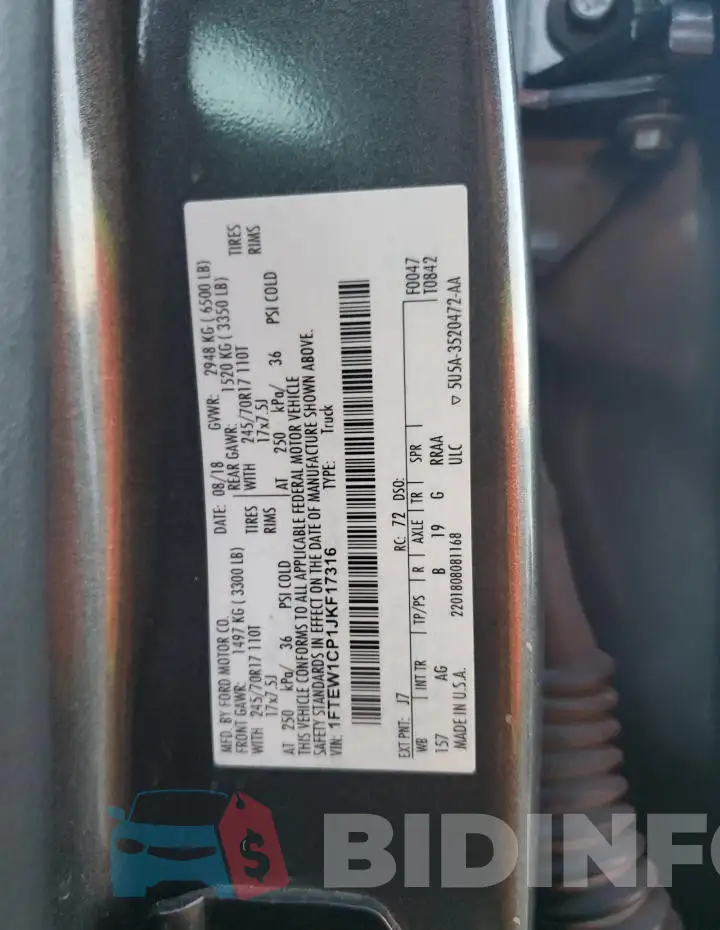 1FTEW1CP1JKF17316 Photo# 12