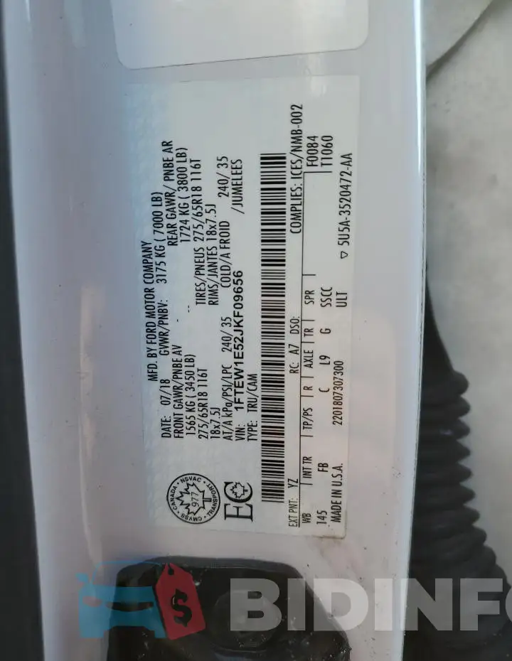 1FTEW1E52JKF09656 Photo# 12